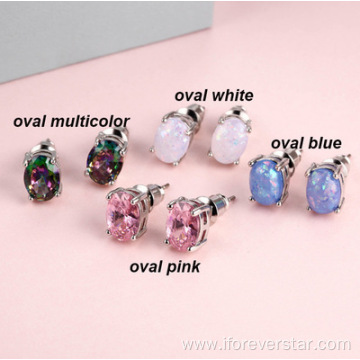 925 Silver Wholesale Opal Silver Earring Stud